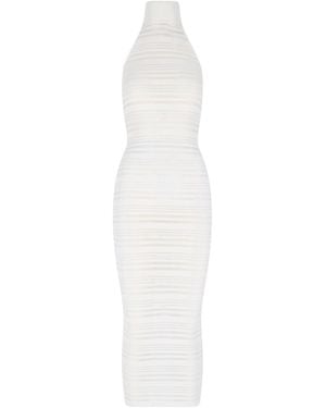 ANDREADAMO Knitted Midi Dress - White