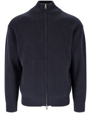 Closed Blend Cotton Cashmere Wool Sweater For - Blue
