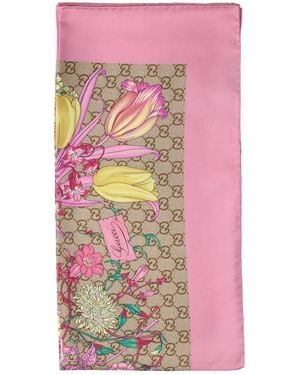 Gucci Scarf "Flora" - Pink