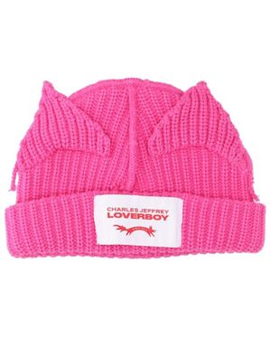 Charles Jeffrey Berretto Logo - Rosa