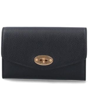 Mulberry Luxury Bovine Leather Wallet For - Black