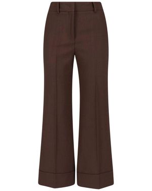 Incotex Tailored Wide-Leg Trousers - Brown