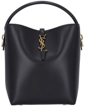 Saint Laurent "Le 37" Bucket Bag - Blue