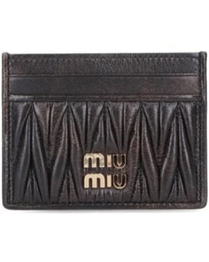 Miu Miu Logo Card Holder - Black
