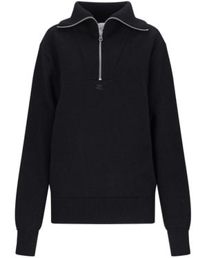 Courreges Trucker Turtleneck Jumper - Blue
