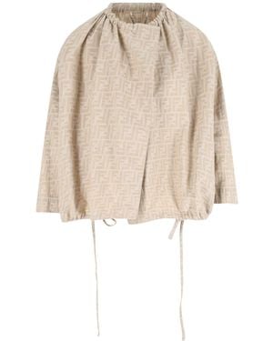 Fendi 'Ff' Denim Jacket - Natural