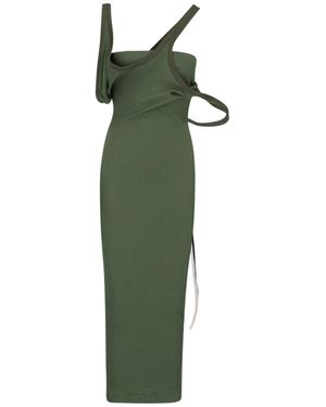 The Attico Strap Long Dress - Green