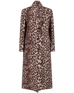 Alberto Biani Virgin Wool Coat - Brown