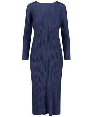 Pleats Please Issey Miyake Pleated Midi Dress - Blue