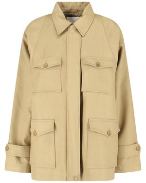 Frankie Shop Kelia Padded Utility Jacket - Natural