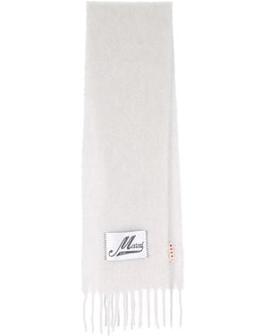 Marni Alpaca-Blend Scarf - White