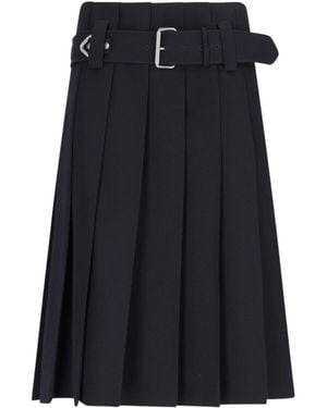 Prada Wool Midi Skirt - Black