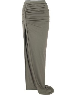 Rick Owens Asymmetrical Mini Skirt - Green