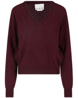 Sa Su Phi Maglione In Cashmere E Seta - Viola