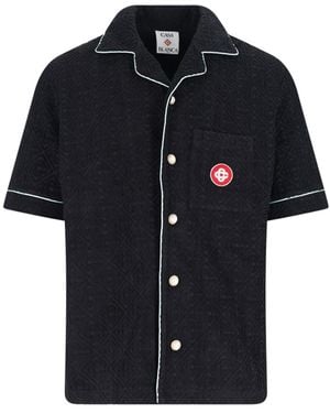 CASABLANCA Camicia "Monogram Jacquard Towelling" - Nero