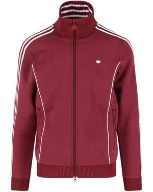 adidas Logo Zip Sweatshirt - Red