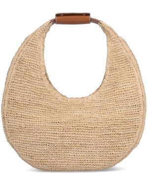 STAUD Borsa Tote Grande "Moon" - Bianco