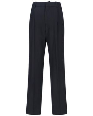 Victoria Beckham Tailored Virgin Wool Trousers For - Blue