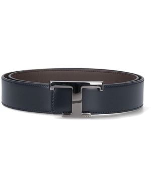 Tod's Cintura Reversibile "T Timeless" - Blu