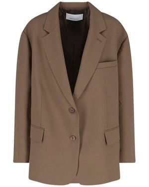 Frankie Shop 'Bea' Single-Breasted Blazer - Brown