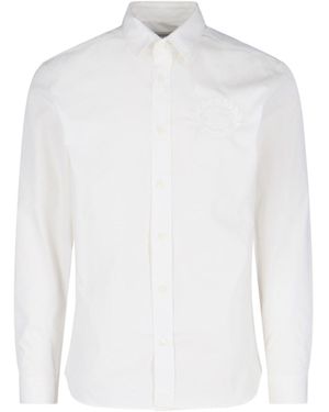 Burberry Ekd Logo Embroidery Shirt - White
