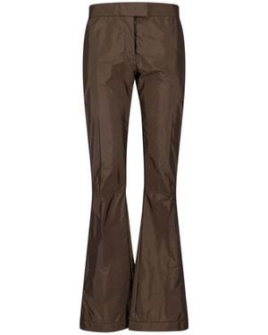Miu Miu Technical Fabric Flared Trousers - Brown