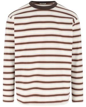 AURALEE Striped T-Shirt - White