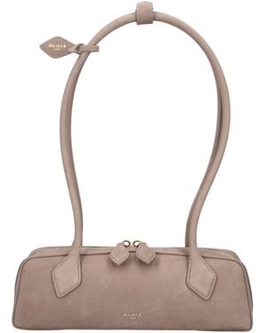 Alaïa Small Shoulder Bag "Le Teckel" - Natural