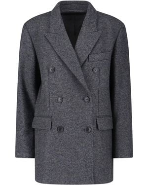 Isabel Marant Double-Breasted Coat - Gray