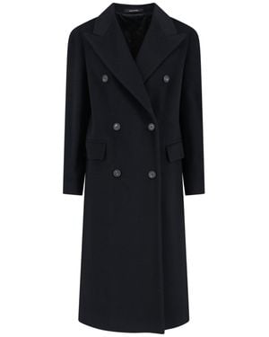 Tagliatore Jole Double-Breasted Cashmere Coat - Black