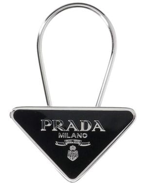 Prada Keychain Logo - White