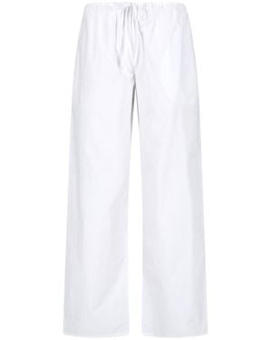 Matteau Relaxed Wide-Leg Elastic Trousers - White