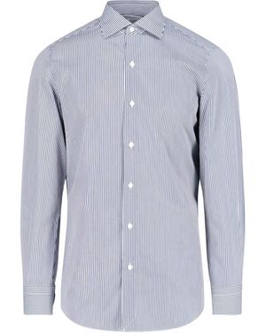 Finamore 1925 Camicia Righe - Blu