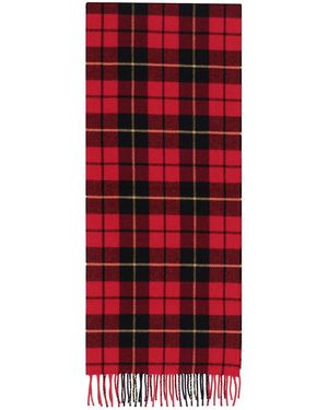 Destin Check Pattern Scarf - Red