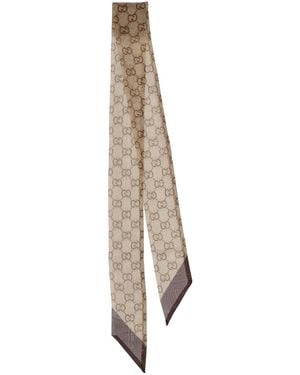 Gucci Foulard In Seta - Bianco