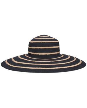 Borsalino Cappello A Righe "Tippi" - Nero