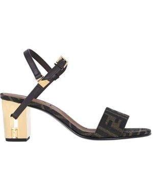Fendi Slingback Sandals "Delfina" - Metallic