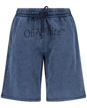 Off-White c/o Virgil Abloh Cotton Shorts - Blue