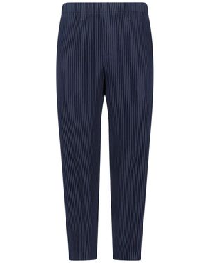 HOMME PLISSÉ Pleated Trousers - Blue