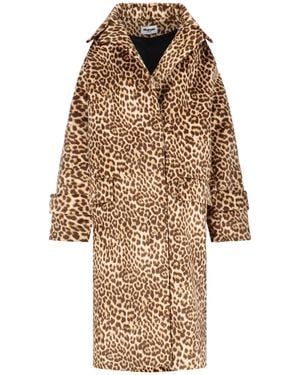 Duran Lantink Maxi Animal Print Coat - Natural