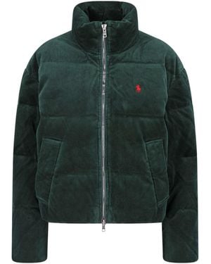 Polo Ralph Lauren Quilted Corduroy Puffer Jacket - Green