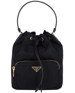 Prada "Duet" Bucket Bag - Black