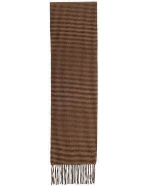 Destin Houndstooth Scarf - Brown