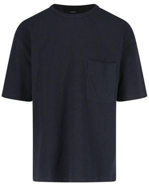 Lemaire T-Shirt Con Taschino - Blu