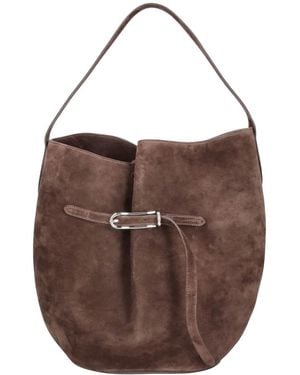 Liffner Large Bucket Bag "Belted" - Brown