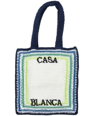 CASABLANCA Cotton Mini Bag With Lyocell Lining - Blue