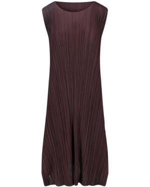 Pleats Please Issey Miyake Abiti Midi Plissé - Viola