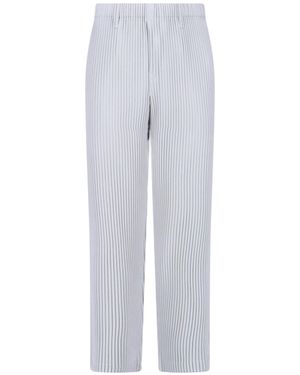 HOMME PLISSÉ Pleated Trousers - Grey