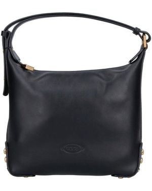 Tod's Mini Shoulder Bag "Metal Dots" - Black