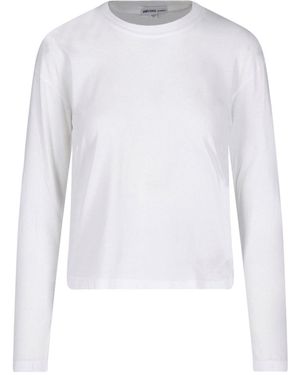 James Perse Long Sleeve Cotton T-Shirt - White